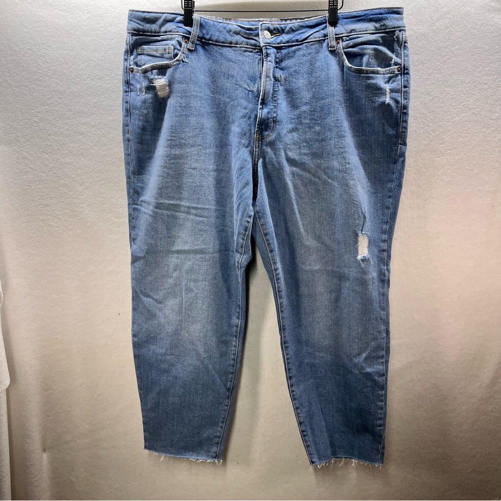Old Navy OG‎ High Rise Straight Leg Jeans Womens 20 Plus Denim Blue Stretch 2936